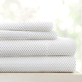 Linen Market Double-Brushed Patterned Microfiber California King Sheet Set 4 Piece – Oeko-TEX Certified Ultra Soft & Wrinkle-Free - 16" Deep Pocket Sheets Easy Care Cal-King Size - Stippled Gray