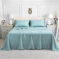 Linen World Lyocell Cooling Bed Sheets Set King Size,100% Organically Grown Viscose Sheets,Deep Pocket Up to 16",4 Pieces Silky Soft,Breathable Bedding Sheets & Pillowcases(Ice Blue,King)