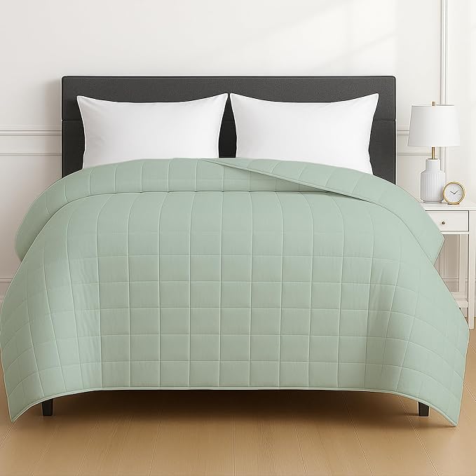 HomeSmart Weighted Blanket King Size 40lbs, Heavy Blanket, Perfect for Couples, Fits Standard and California King Beds, 104x92, Sage Green