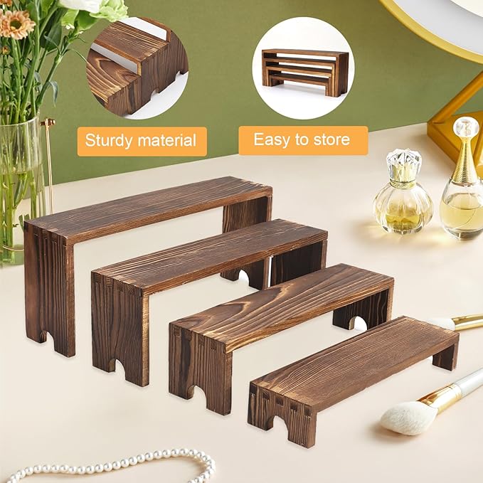 Display Riser Stand, 4 Tier Perfume Organizer Tiered Cologne Organizer for Men,Display Shelf for Perfume, Party, Makeup, Spice,
