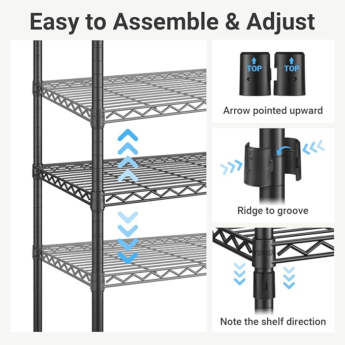 VIPEK V20 Wire Garment Rack Heavy Duty Clothes Rack, Metal Clothing Rack with 6 Shelves, 3 Hang Rods & 4 Fabric Drawers, Compact Freestanding Closet Wardrobe, 56.7" L x 14.6" W x 70.9" H, White