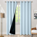 BGment Baby Blue 100% Blackout Curtains for Nursery Bedroom 84 Inch Length 2 Panels, Thermal Insulated Full Light Blocking Grommet Noise Cancelling Window Curtains for Kids Room, 52 Inch Wide Each