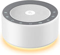 Kipcush White Noise Sound Machine with Nursery Lamp, Mood Lighting, 7 Colour Night Light, 30 Soothing Sounds for Baby/Adult. Timer, Plug in, Memory Function, Touch Control