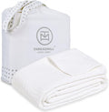 Threadmill Luxury Cotton Blankets for Twin Size Bed | All-Season 100% Cotton Twin Blanket for Bed | Aster Jacquard Lightweight, Soft & Cozy Coverlet, 350GSM, 68x90 inches | White
