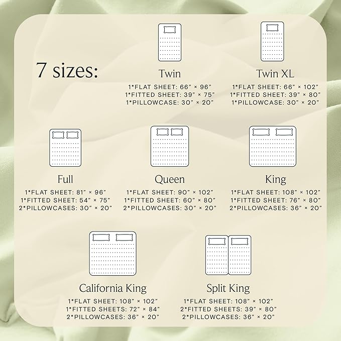 LuxClub 4 PC Sheet Set Bed Sheets Deep Pockets 16" Eco Friendly Wrinkle Free Cooling Machine Washable Hotel Bedding Silky Soft - Sage Green California King