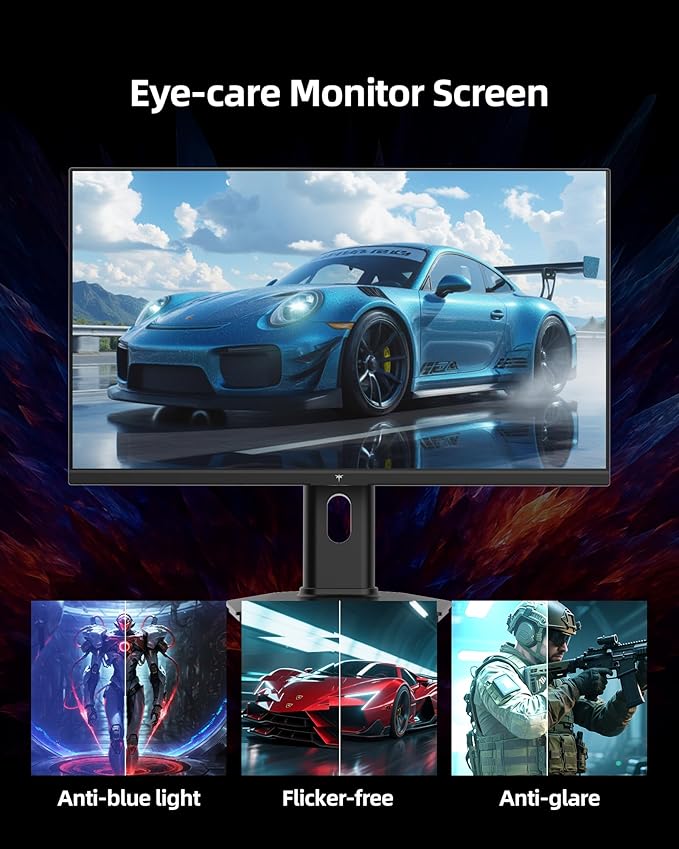 KTC 24.5 Inch 300Hz Gaming Monitor - FHD 1080P Fast IPS PC Monitor Gaming 1ms, Adaptive Sync, HDR, 240Hz Monitors Gamer with Display Port1.4x1 HDMI 2.0x2, 119% sRGB, VESA Mount, DP Cable, H25Y7
