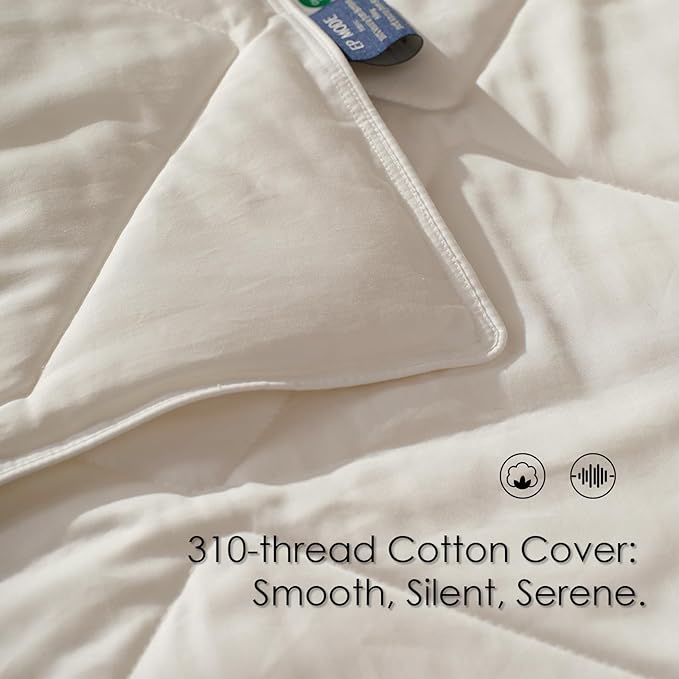 EP Mode Light Weight Wool Comforter for Summer, Purely Natural Duvet Insert, 100% Australian Wool Filling (150GSM, Size Queen)