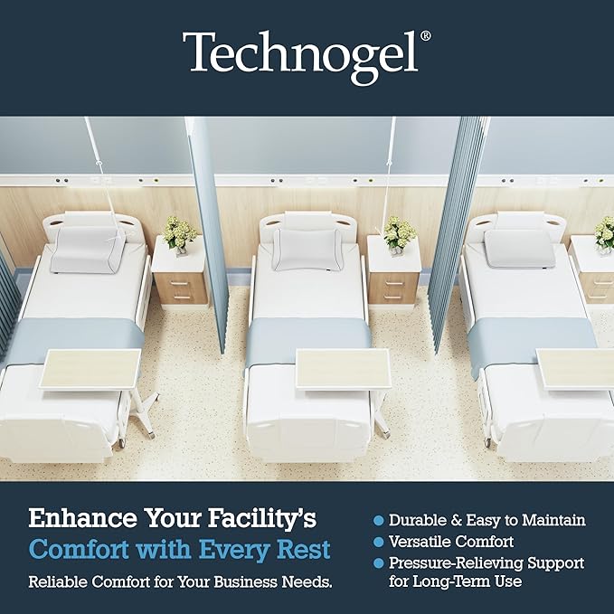 Technogel Deluxe Cooling Gel Pillow - Patented Cooling Technology, Odorless Memory Foam – Breatable Ergonomic Support for Side & Back Sleepers with Washable Cover, 5.5" (Thick)
