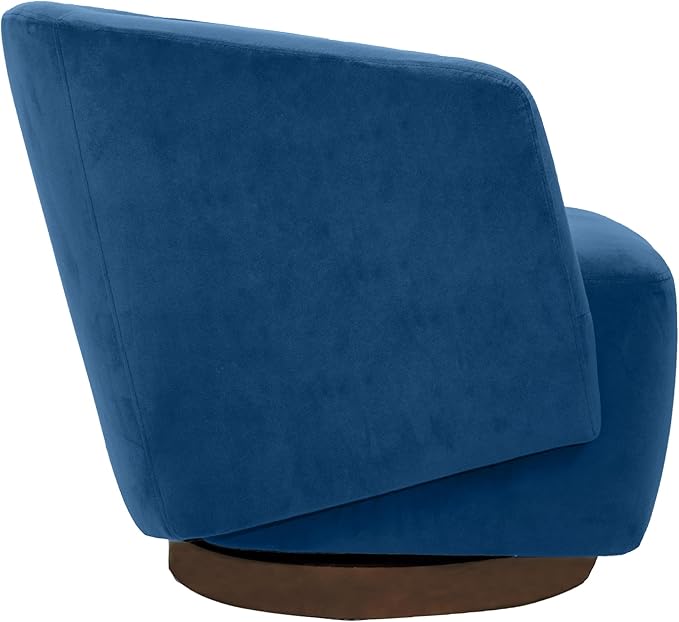 MINCETA Accent Chair,Modern Swivel Chairs for Living Room Reading and Bedroom with Wood Base,Set of 2,Velvet in Navy