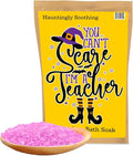 Can’t Scare Me Teacher Bath Soak Pink Rose Sea Salt Spa Funny Halloween Witch Gag Gift for Women Relaxing Luxury Bath Salt for Teachers