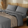 LBRO2M 1000 Thread Count 100% Egyptian Cotton Sheets Set Twin, 3 Piece Sets Bed Sheet Deep Pocket Sheet Set 16" Soft Comfortable All Season (Twin, Dark Grey)