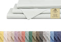Linen Home 100% Cotton Percale Sheets Full Size, Dove Grey, Deep Pocket, 4 Pieces Set - 1 Flat, 1 Deep Pocket Fitted Sheet and 2 Pillowcases, Crisp Cool and Strong Bed Linen