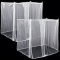 2 Pcs 4 Corners Mosquito Net for Bed Canopies Netting Bed Drapes Mesh for Twin Full Queen King Size Camping Home Outdoor Travel Dormitory(White,L75 X W60 X H67 Inch)