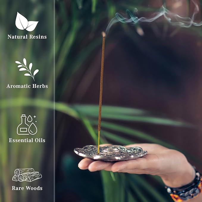 Cinnamon Incense Sticks, Organic Hand Dipped Incense, Natural Herbs & Aromatic Ingredients, Contain 40 Sticks Inside, Burn Time 45-60 Min, Spiritual Gifts, Incense by Karma Pledge
