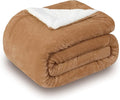 SOCHOW Sherpa Fleece Throw Blanket, Double-Sided Super Soft Luxurious Plush Blanket Twin Size, Camel, 60" X 80"