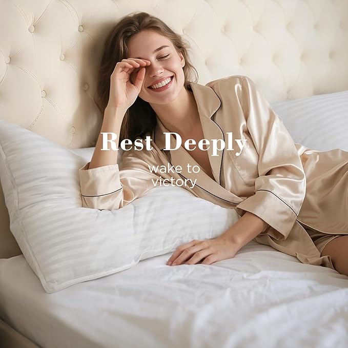 viewstar Bed Pillows, Hotel Quality, Down Alternative Big Pillow for Side, Back, or Stomach Sleepers, Soft, White, King