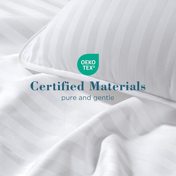 viewstar Bed Pillows Queen Size Set of 2, Hotel Collection, Down Alternative Big Pillow for Back, Stomach or Side Sleepers, Firm