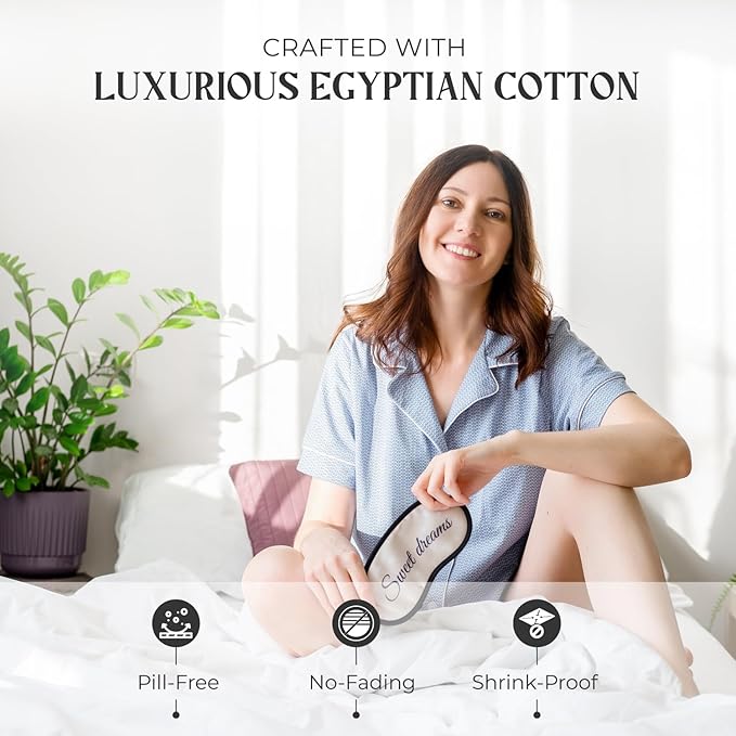Mayfair Linen 100% Egyptian Cotton King Pillow Cases Set of 2 - Luxury 2000 Series King Size Pillowcases, Soft Cooling & Breathable, Envelope Closure Hotel Quality Pillowcase (21 x 41, Ivory)