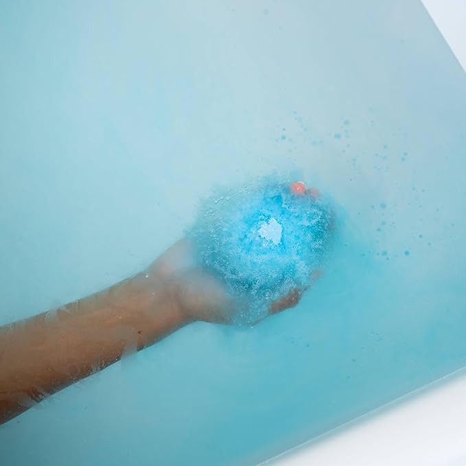 ANIHANA Bath Bombs with Coconut Oil, Paraben Free, Hand-Crafted Luxury Fizzers, Refreshing Blue Ocean Scent, 6.3 oz Each, 3 Pack