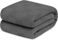Avalon Bedding 100% Cotton Blankets King Size Thermal Blanket (108"x90") - Perfect Cotton Blanket King Size for Layering Bed in Any Season - Cotton Blankets for Bed (Grey)