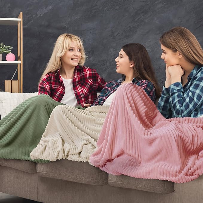 Buryeah 12 Pcs Flannel Throw Blanket Bulk 50 x 60 in Sleepover Blanket Outdoor Wedding Throw Lightweight, Oeko-tex Standard 100 Certified for Sofa Homeless Gifts (Multicolor)