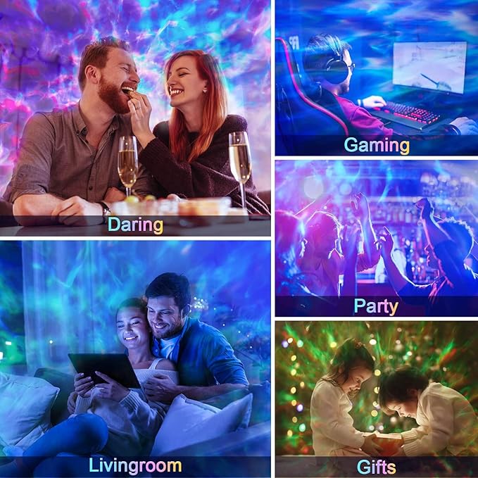 Galaxy Projector with HiFi Bluetooth Speaker & 15 White Noise Sounds - Remote & Timer Controlled Night Light for Bedroom or Kids Room