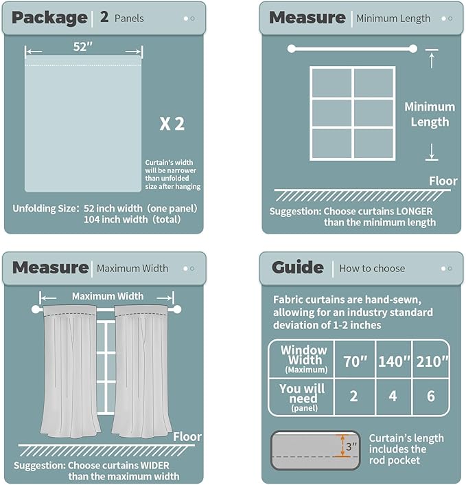 BGment Blackout Curtains for Bedroom 72 Inch Long, Thermal Insulated Full Room Darkening Bedroom Curtains, Heavy Sun Blocking Soundproof Window Curtains with Rod Pocket, 2 Panels, 52 Wide, Cashmere