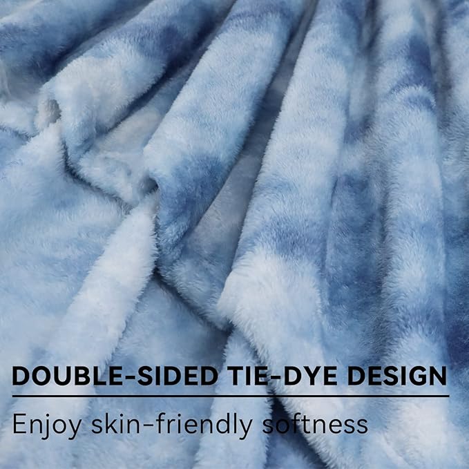 Fleece Throw Blanket Cozy Soft Lightweight Throw Blankets Warm Plush Haze Blue fall blankets and throws Couch Sofa Bed Camping Travel Picnic Outdoor Blanket Bedding Kid Baby Boys Girls Adults 50x70 in
