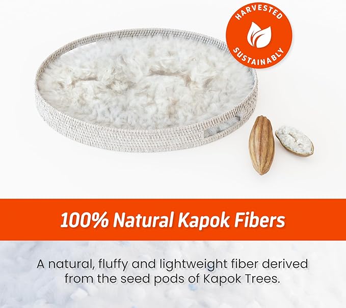 Layla Sleep Adjustable Fill Kapok Pillow, 2pack of The Luxurious Cooling Pillow, Queen, Supportive for Head and Neck, Fully Adjustable, Natural Material That is Light and Airy.