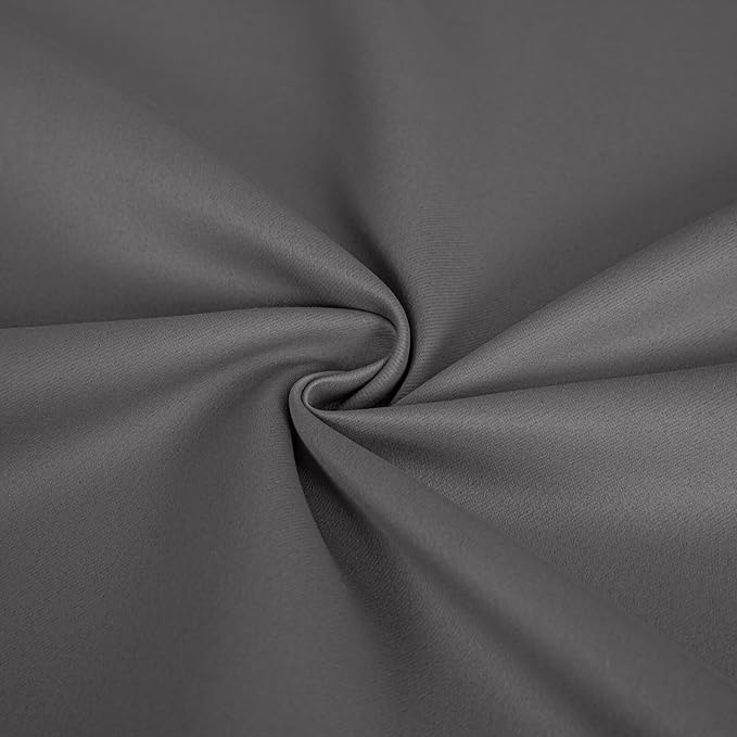 Curtains 90 Inches Long 2 Panels Set, Blackout Curtains for Bedroom Living Room, Thermal Insulated Grommet Room Darkening Drapes for Privacy Home Decor Windows(W52 x L90, Light Grey)