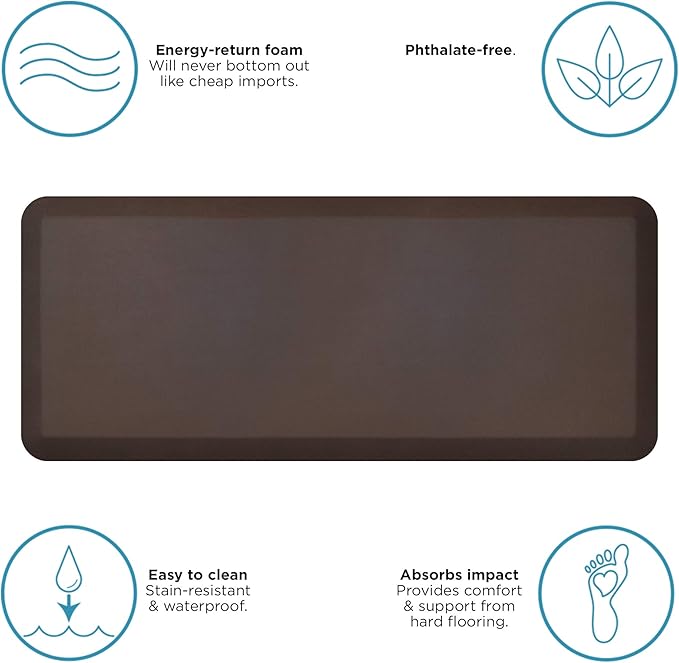 NewLife by GelPro Designer Comfort Mat, 20 by 48-Inch, Lattice Java