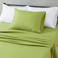 Amazon Basics Lightweight Super Soft Easy Care Wrinkle Free Microfiber 3 Piece Bed Sheet Set with 14-Inch Deep Pockets, Twin, Oliver Light, Solid, Kids, Men & Women Bedding