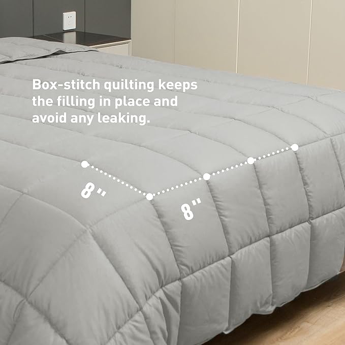 sunflower Twin Comforter Silver Gray Lightweight Down Alternative Filling Cotton Shell Bedding Twin XL Comforter Blanket for Dorm Hot Sleepers with Corner Tabs Soft Breathable Machine Washable