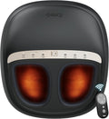 Foot Massager with 2 Level Heat, 3 Level Air Compression & Vibration, Deep Kneading Shiatsu, Remote Control & Timer for Pain Relief, Neuropathy, Plantar Fasciitis, Comfort for Long Stand & Fitness