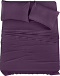 Utopia Bedding King Bed Sheets Set - 4 Piece Bedding - Brushed Microfiber - Shrinkage and Fade Resistant - Easy Care (King, Purple)