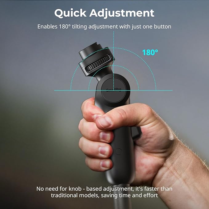 SmallRig Quick Adjustment Light Stand Adapter, One-Button 180° Pitch Adjustment, 3kg Load Capacity, for COB Video Light/Camera/Phone Clips, for On-Camera Flash, 5181