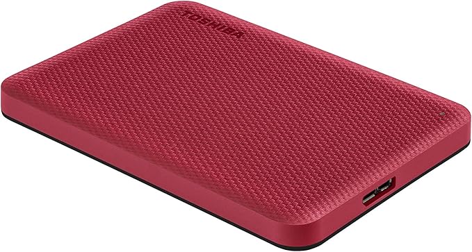 Toshiba Canvio Advance 1TB Portable External Hard Drive USB 3.0, Red - HDTCA10XR3AA