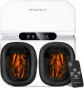 MOUNTRAX Foot Massager Machine with Heat, Foot Massager for Plantar Fasciitis, Neuropathy Pain, Shiatsu Foot Massager with Remote, Fits Feet Up to Men Size 12 (White)
