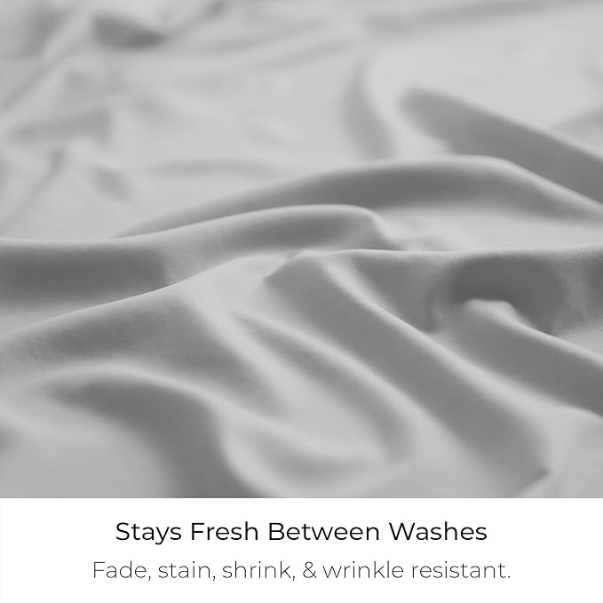 Mellanni Bed Skirt Twin Size - Bed Skirting - 15-Inch Tailored Drop Pleated Dust Ruffle - Hotel Luxury Bedding - Wrinkle, Fade, Stain Resistant - 1 Bedskirt (Twin, Light Gray)