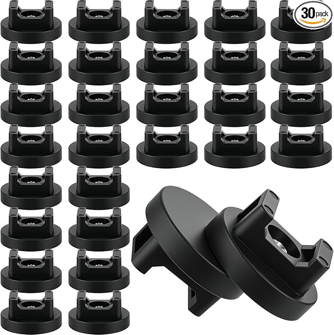 Yookeer 30 Pcs Magnetic Zip Tie Mount Base Black Magnetic Cable Clips Wire Holder Multipurpose Cable Ties Management Base Electrical Supplies for Wire (31 mm)