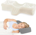 Therapeutica Lite Cervical Orthopedic Foam Pillow - Neck Support Pillow for Side & Back Sleepers - Ergonomic Pillow for Neck Support, Relief, & Spinal Alignment – Large Size, Medium Firmness, Gray