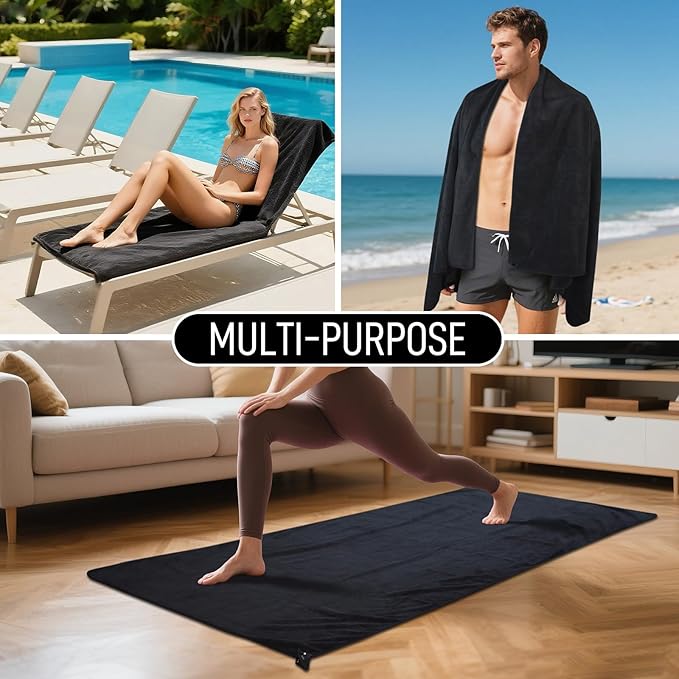 SUNLAND Microfiber Gym Bath Towel Ultra Soft Travel Camping Towel Super Absorbent Swimming Sport Towels for Adults and Children
