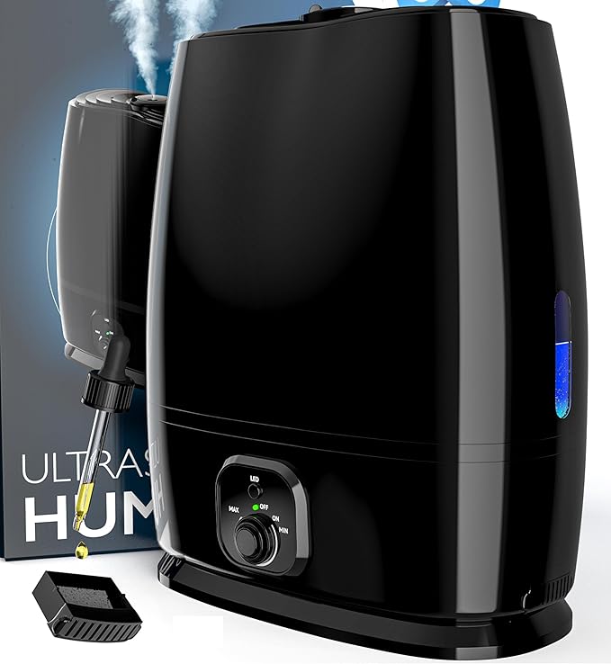 Everlasting Comfort 6L Humidifiers for Bedroom, Quiet 50HR Runtime No-Filter Supersized Cool Mist Humidifier Large Room for Whole House, Plants, Baby Nursery, Allergies, Dry Skin, Congestion, Indoor