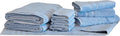 Mosobam Luxury Turkish 10pc Deluxe Bath Bundle Body Hand Face Towel and Mat Allure Blue 700 GSM & 1000 GSM Bamboo Viscose & Aegean Turkish Combed Cotton