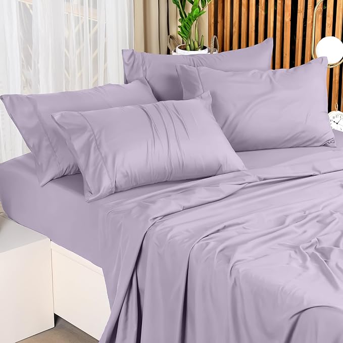 Utopia Bedding Full Sheet Set – 4 Piece Bed Sheets for Full Size Bed, Soft and Breathable Microfiber, Includes 1 Fitted Sheet, 1 Flat Sheet and 2 Pillowcases (Lavender)