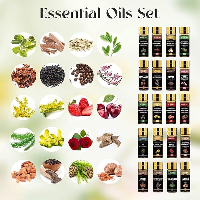 Essential Oil Set 80 Pcs - 100% Natural Essential Oils Kit-Perfect for Diffuser, Humidifier, Massage,Soap, Candle Bath Bombs Making, 80 * 5ML(0.17oz), Christmas Gift for Aromatherapy Lover