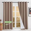KGORGE 4-in-1 Soundproof Anti Dust 100% Blackout Curtains with Melt-Blown Layer Noise Reducing Thermal Insulating Window Drapes for Bedroom Nursery, W 52 x L 84, Mocha, 2 Panels