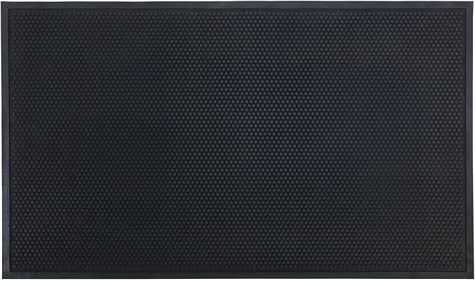 Guardian Easy Step Scraper 3X5 (33in x 58in) Indoor/Outdoor, Heavy-Duty, Solid Rubber Floor Mat,Black