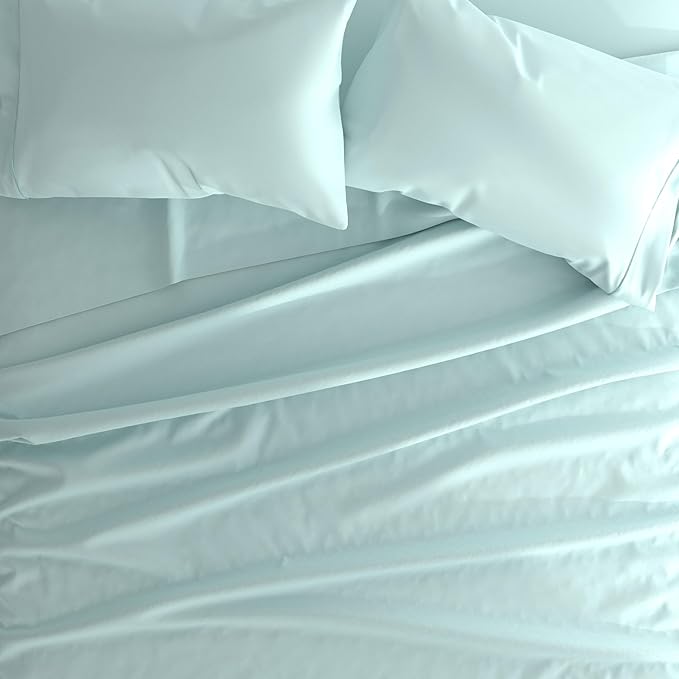 Linen Market Brushed Microfiber Queen Sheet Set 4 Piece – Oeko-TEX Certified Ultra Soft & Wrinkle-Free - 16" Deep Pocket Sheets - Easy Care Queen Size - Aqua