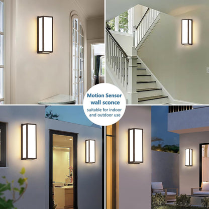 2 Pack Outdoor Wall Lights 30W LED Aluminum 3000K - Waterproof Brown Modern Exterior Sconce Provides Warm Lighting to Porch,Garage,Front Door - Durable & Enhances Safety